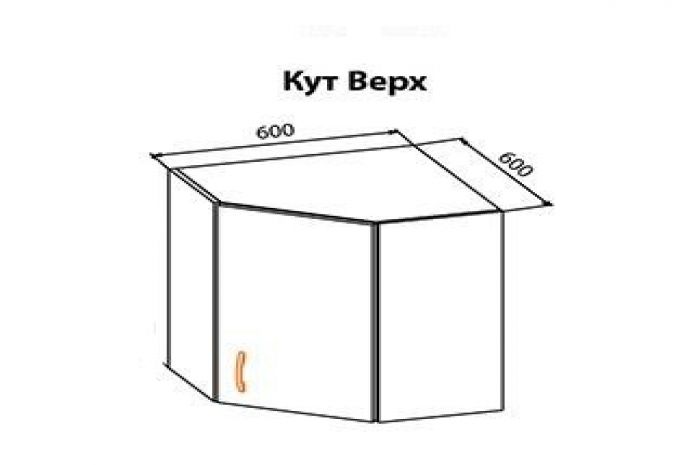 Кухня Гамма лак кут верх 60х60 Мебель Сервіс