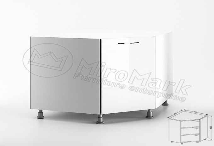 Нижня Секція 90НКТ Кут Трапеція 45° 850х850 Sofia MiroMark