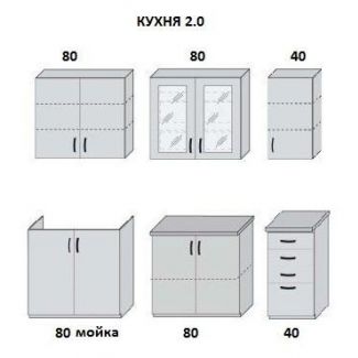 Кухня София 'Престиж' (глянец) Стандарт 2,0