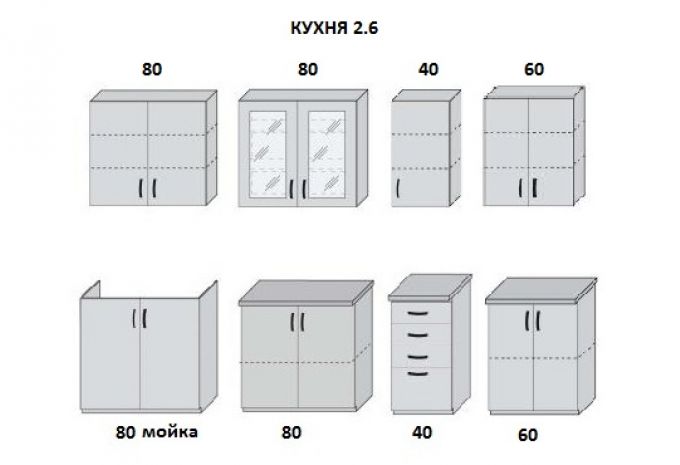  Кухня Софія "Престиж" (глянець) Стандарт 2,6