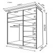 Корпус 2Д шкафа Рим-Венециано 1500х600х2200 (2400)