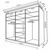 Корпус 3Д шафи Рим-Венеціано 2200х600х2200 (2400)