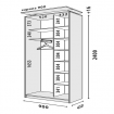 Корпус 2Д шкафа Loft 900х450х2200 (2400)