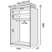 Корпус 2Д шафи Loft 900х600х2200 (2400) Уні