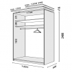 Корпус 2Д шкафа Loft 1200х600х2200 (2400) Уни