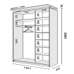 Корпус 2Д шкафа Loft 1300х450х2200 (2400)