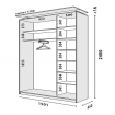 Корпус 2Д шкафа Loft 1500х450х2200 (2400)
