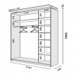 Корпус 2Д шкафа Loft 1700х450х2200 (2400)