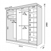 Корпус 3Д шкафа Loft 2200х600х2200 (2400)W