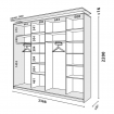 Корпус 4Д шафи Loft 2400х450х2200 (2400)