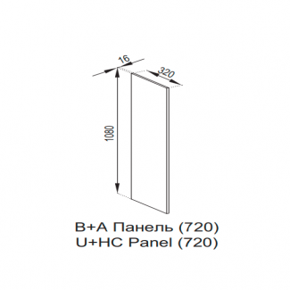 Кухня Адель Панель В+А (h-720)