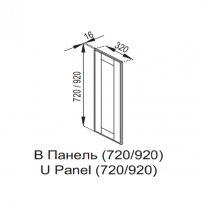 Кухня Домініка верхня секція В панель (h-920)