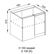 Кухня Графіті нижня секція Н 100