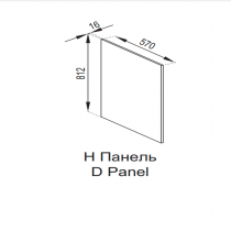 Кухня Адель Люкс нижня панель Н 