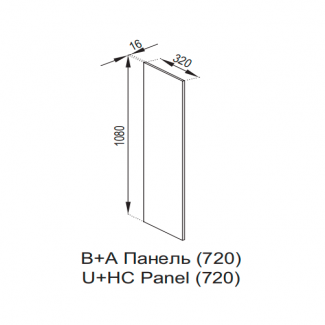 Кухня Оля В+А Панель (h-720)
