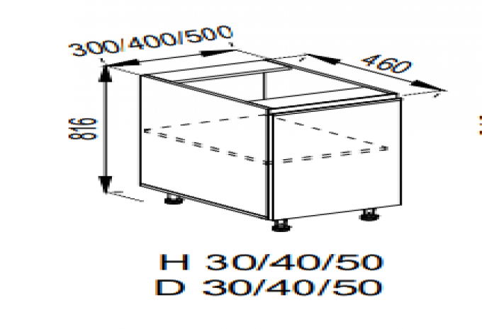 Кухня Софи нижняя секция Н40