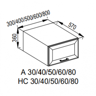 Кухня Марго Антресоль А 80 (570)