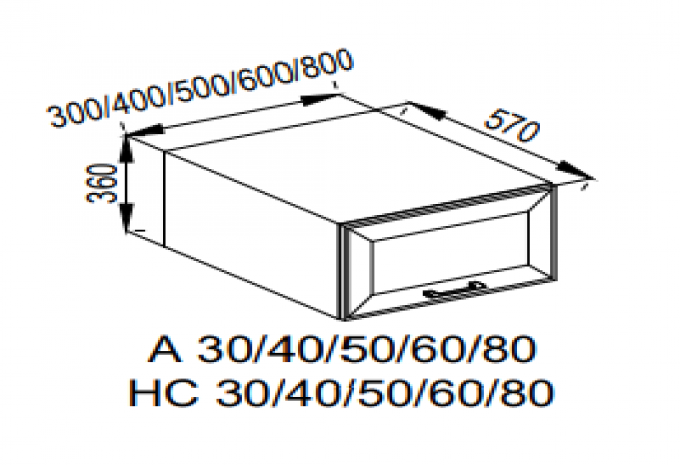 Кухня Марго Антресоль А 80 (570)