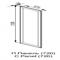 Кухня Марго П панель (h-720)