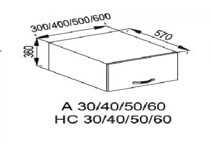Кухня Прованс Антресоль А 30 (570)