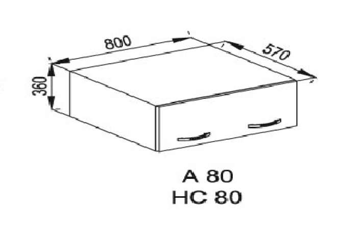 Кухня Прованс Антресоль А 80 (570)