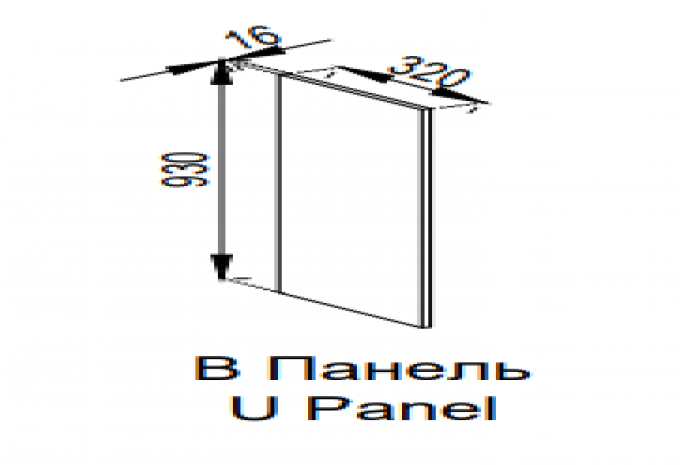 Кухня Софи верхняя В панель (h-920)