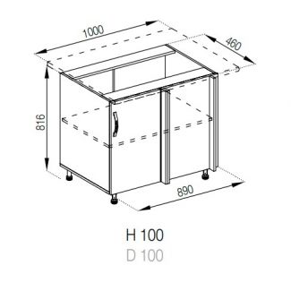 Кухня Прованс нижняя секция Н 100