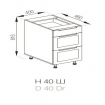 Кухня Анна нижня секція Н 40Ш LUX