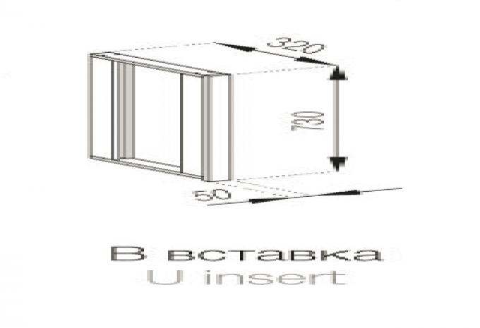 Кухня Адель верхняя вставка В (h-720)