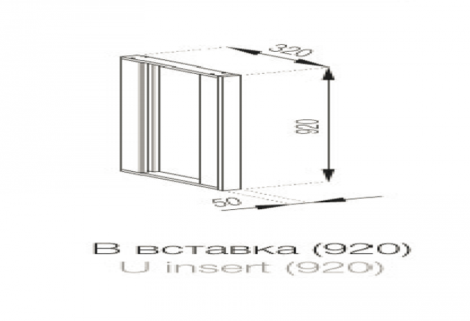 Кухня Адель Люкс верхня вставка В (h-920)