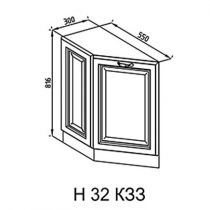 Кухня Роксана нижняя секция Н 32КЗЗ