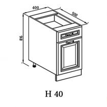 Кухня Роксана нижняя секция Н 40