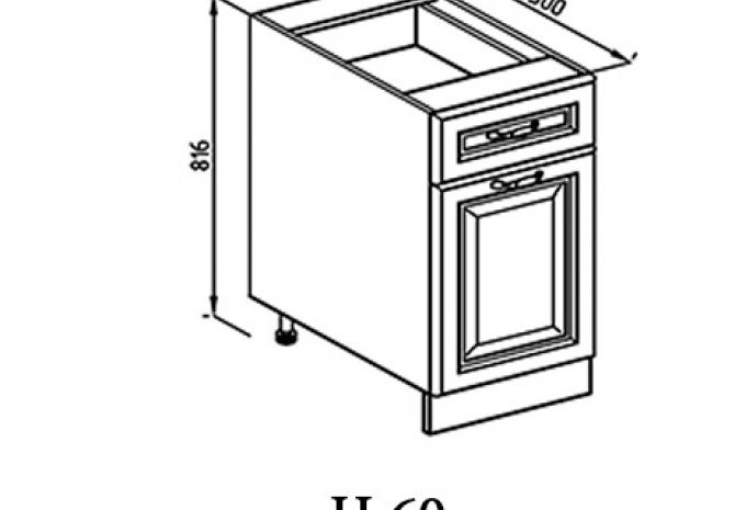 Кухня Роксана нижня секція Н 60