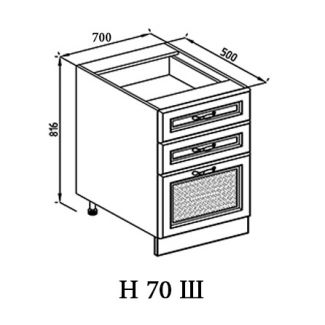 Кухня Роксана нижня секція Н 70Ш