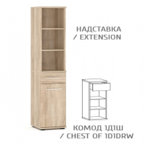 Комод + надставка Тріо